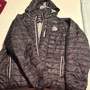 Dolphins Men's Gray Quilted Puffer Jacket